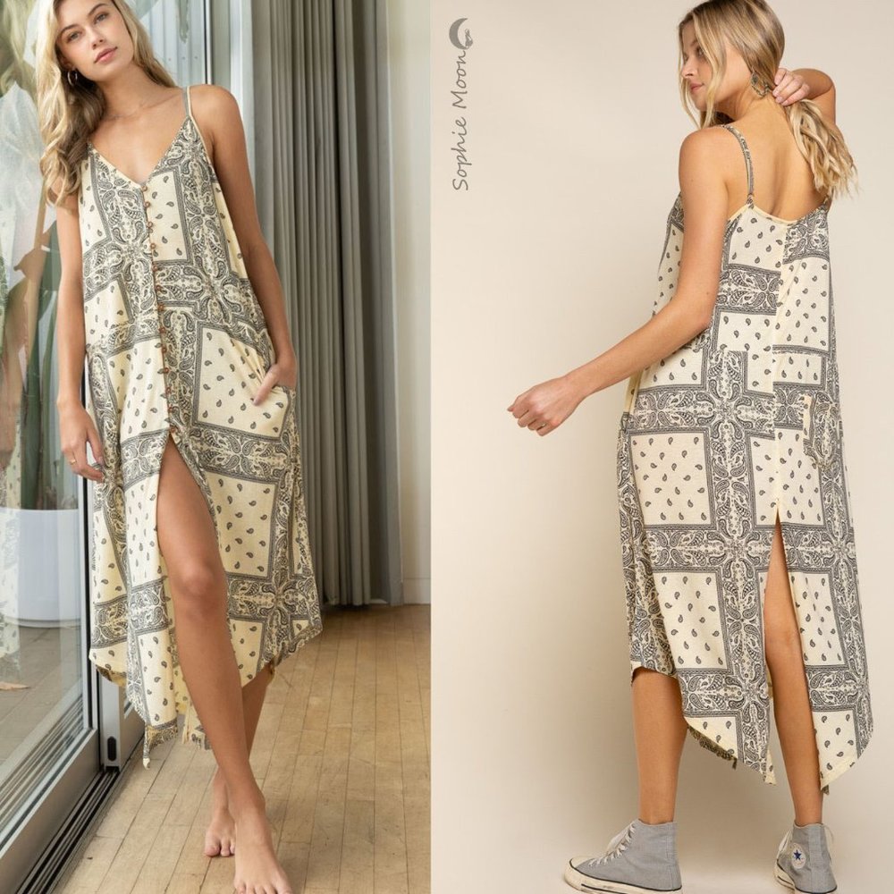 Pol long sun dress relaxed fit